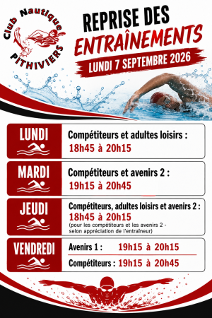 Horaires d'entraînement