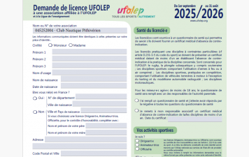 Tous les documents d'inscription sont disponibles