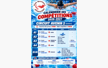 Dates des compétitions Avenirs 2