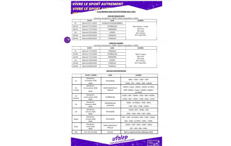 Calendrier des compétitions 2025/2026 v2