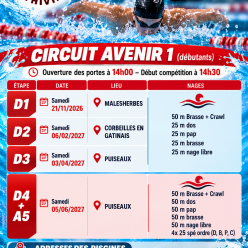 Dates des compétitions Avenirs 1